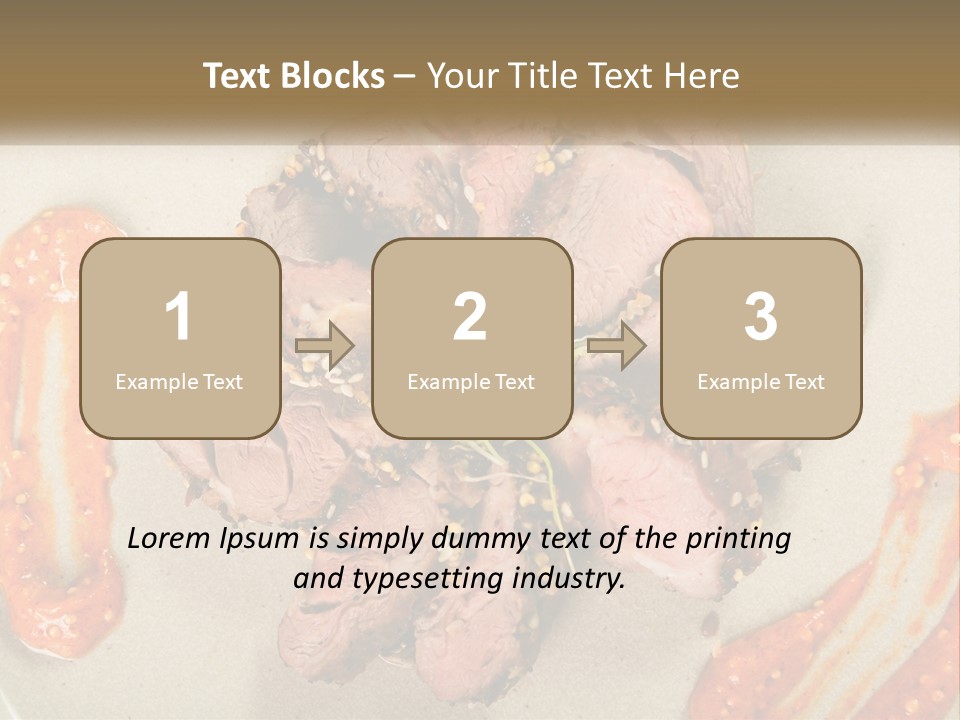 A Plate Of Meat With Sauce On The Side PowerPoint Template