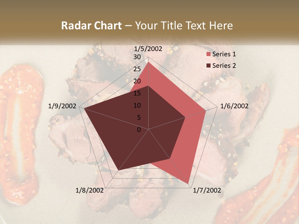 A Plate Of Meat With Sauce On The Side PowerPoint Template
