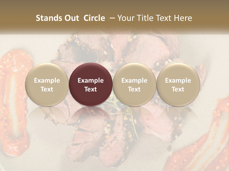 A Plate Of Meat With Sauce On The Side PowerPoint Template