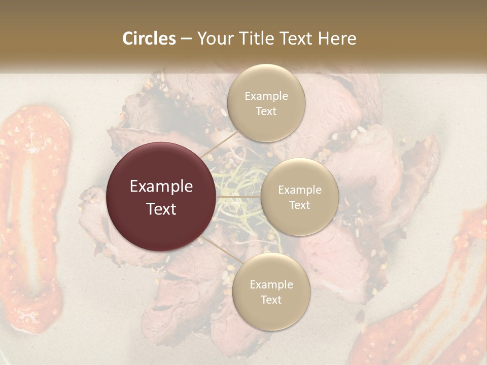 A Plate Of Meat With Sauce On The Side PowerPoint Template