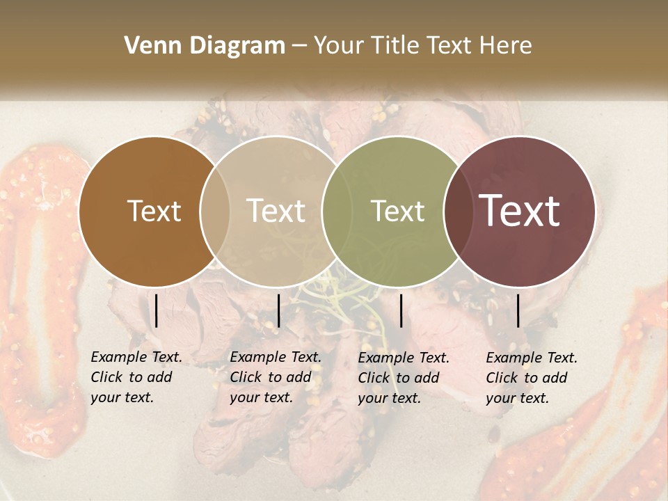 A Plate Of Meat With Sauce On The Side PowerPoint Template