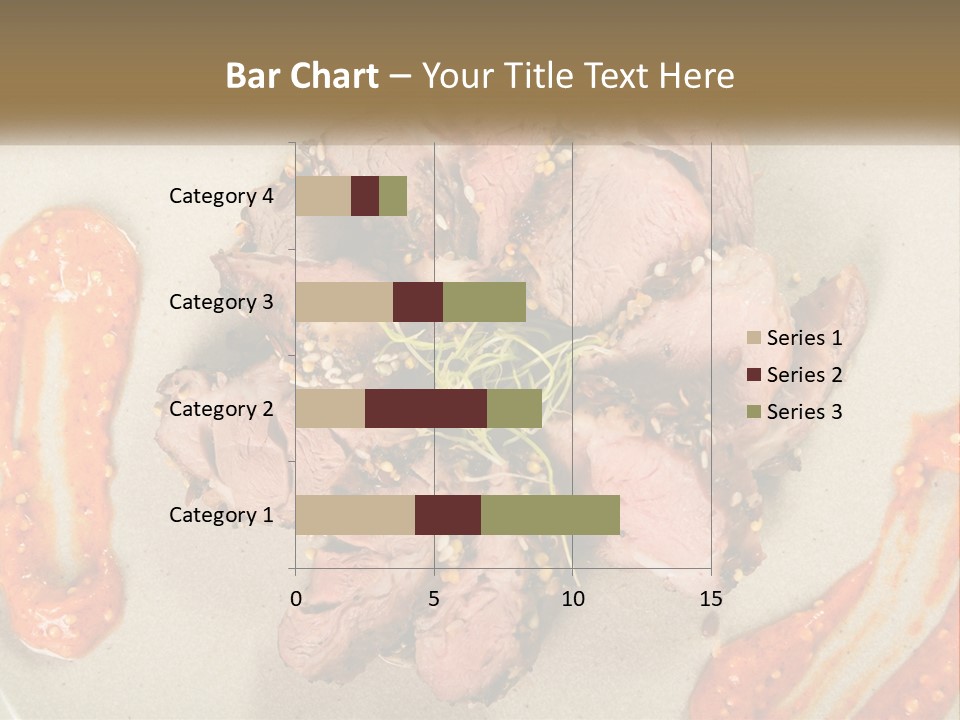 A Plate Of Meat With Sauce On The Side PowerPoint Template