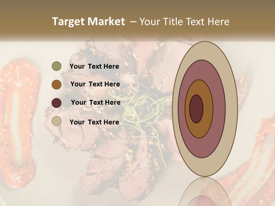 A Plate Of Meat With Sauce On The Side PowerPoint Template