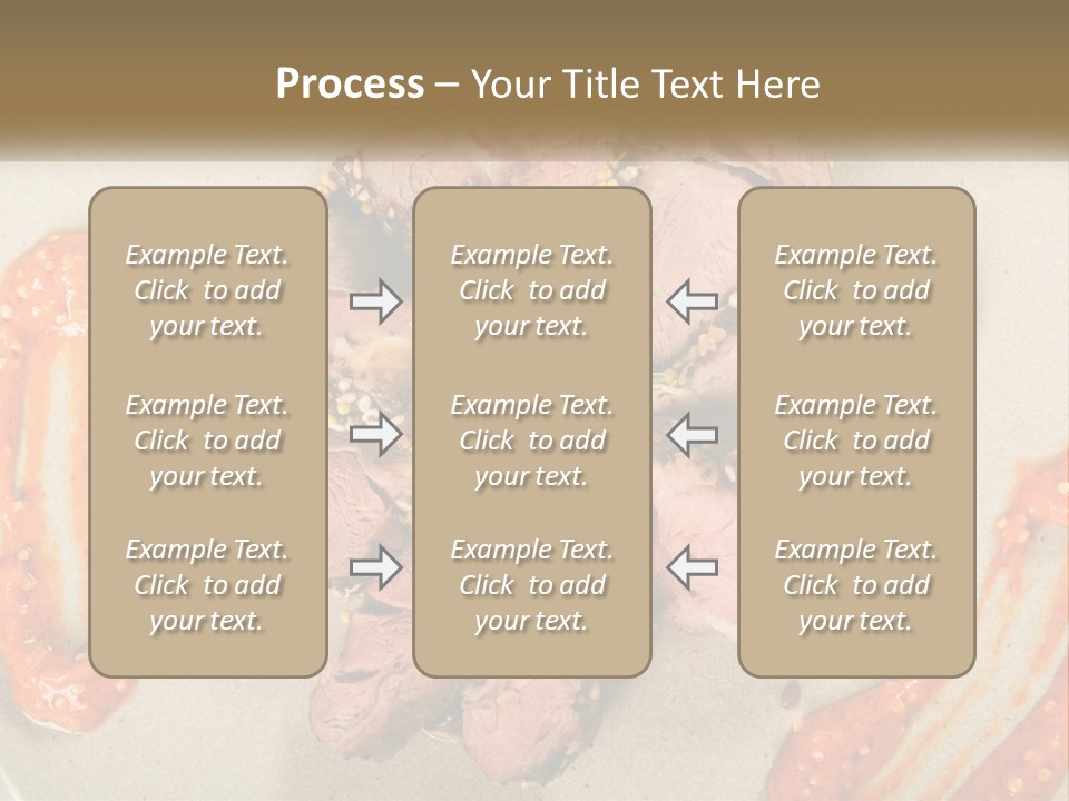 A Plate Of Meat With Sauce On The Side PowerPoint Template
