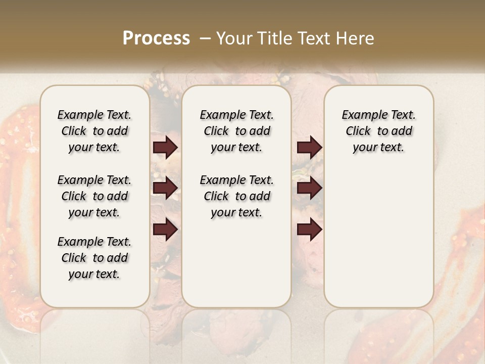 A Plate Of Meat With Sauce On The Side PowerPoint Template