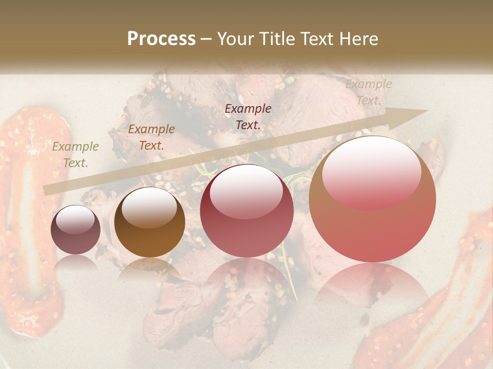 A Plate Of Meat With Sauce On The Side PowerPoint Template