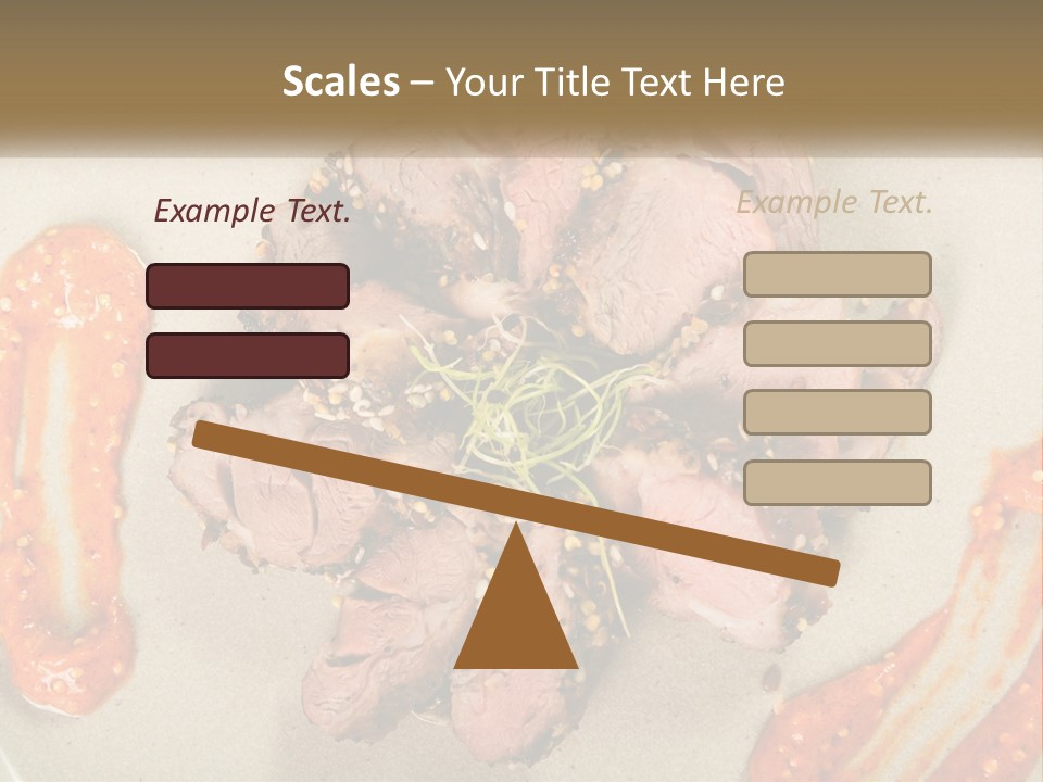 A Plate Of Meat With Sauce On The Side PowerPoint Template