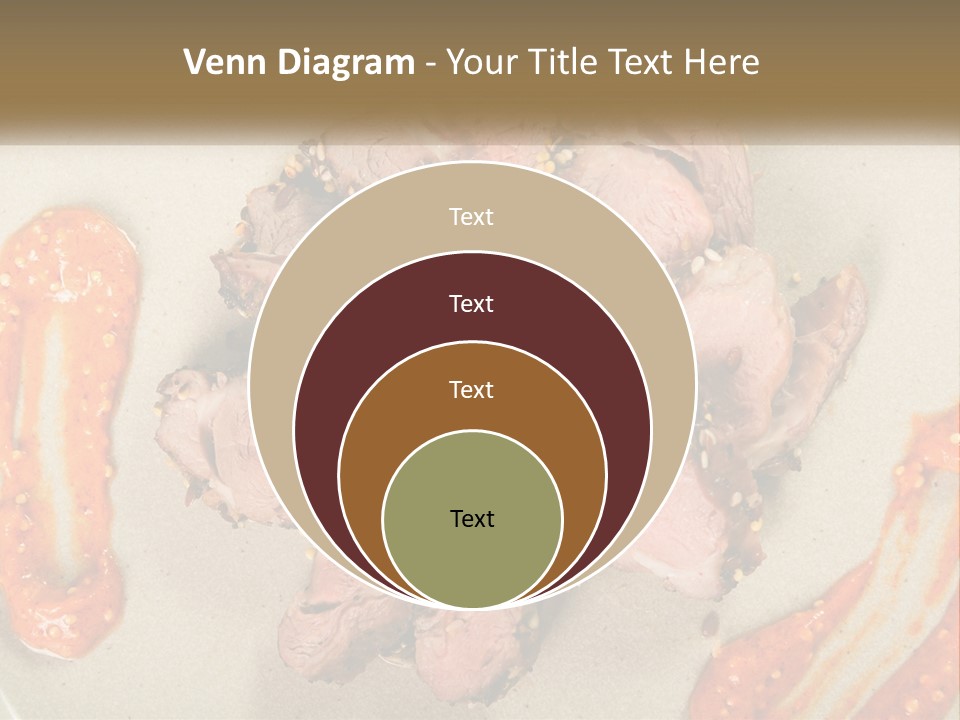 A Plate Of Meat With Sauce On The Side PowerPoint Template