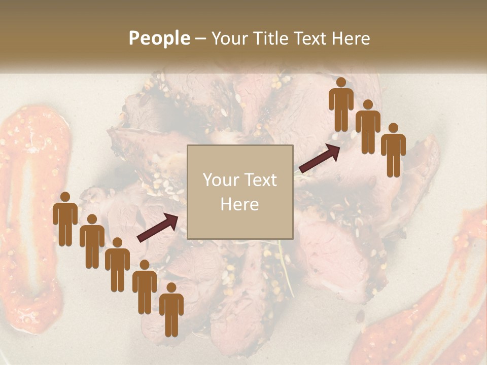 A Plate Of Meat With Sauce On The Side PowerPoint Template