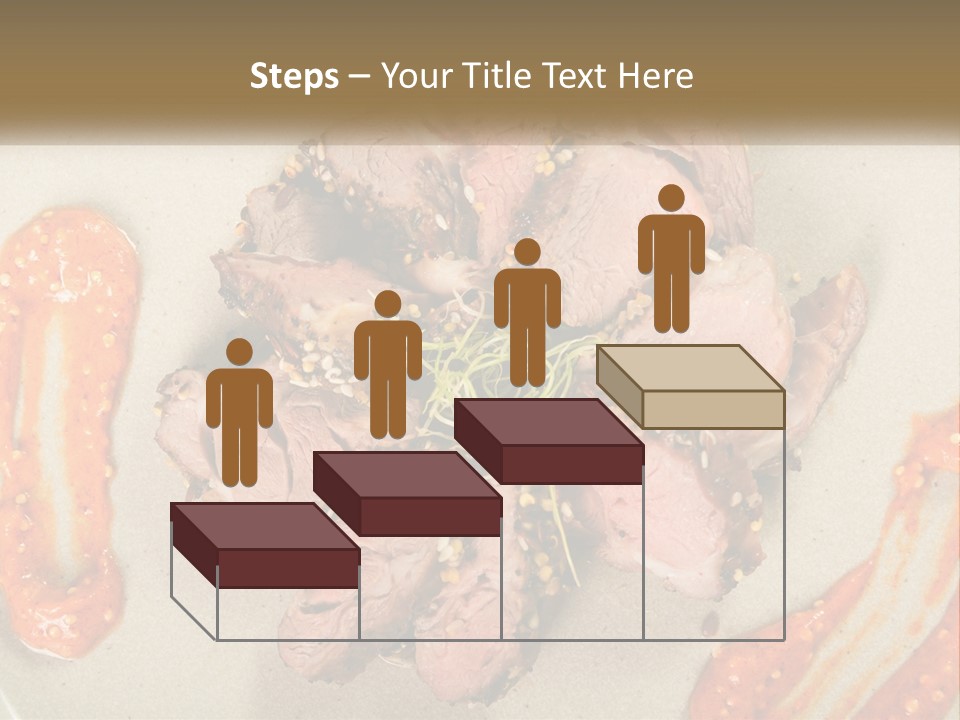 A Plate Of Meat With Sauce On The Side PowerPoint Template