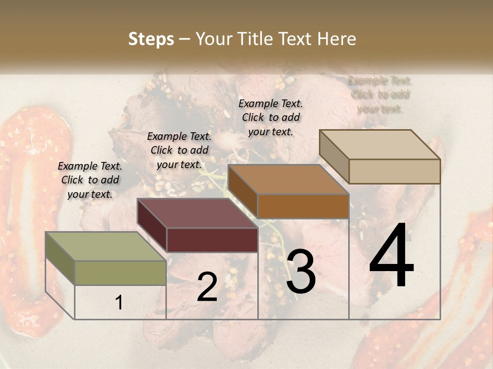 A Plate Of Meat With Sauce On The Side PowerPoint Template