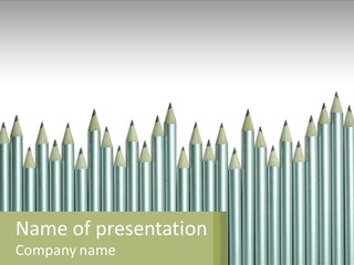 A Bunch Of Pencils Are Lined Up In A Row PowerPoint Template