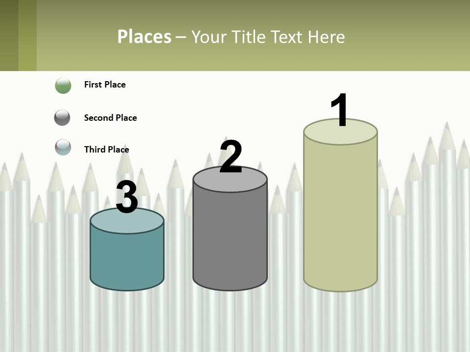 A Bunch Of Pencils Are Lined Up In A Row PowerPoint Template