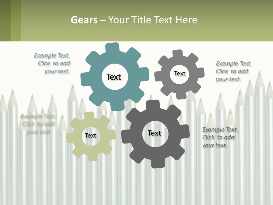 A Bunch Of Pencils Are Lined Up In A Row PowerPoint Template