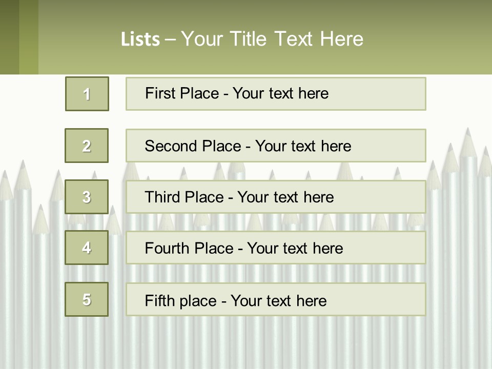A Bunch Of Pencils Are Lined Up In A Row PowerPoint Template