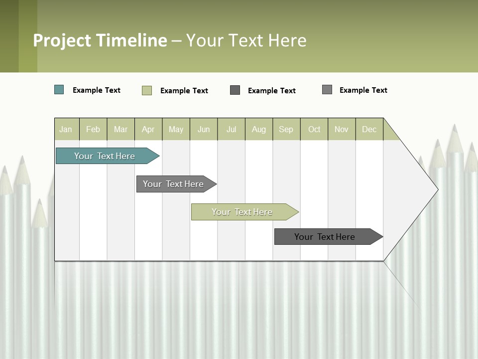 A Bunch Of Pencils Are Lined Up In A Row PowerPoint Template