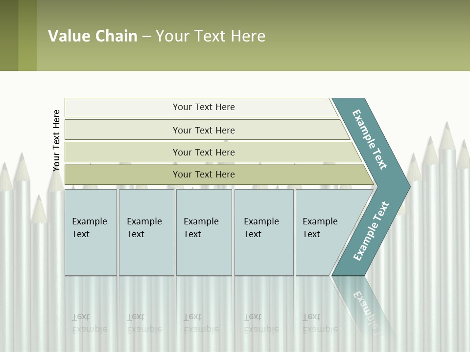 A Bunch Of Pencils Are Lined Up In A Row PowerPoint Template