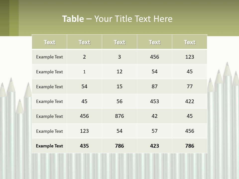 A Bunch Of Pencils Are Lined Up In A Row PowerPoint Template