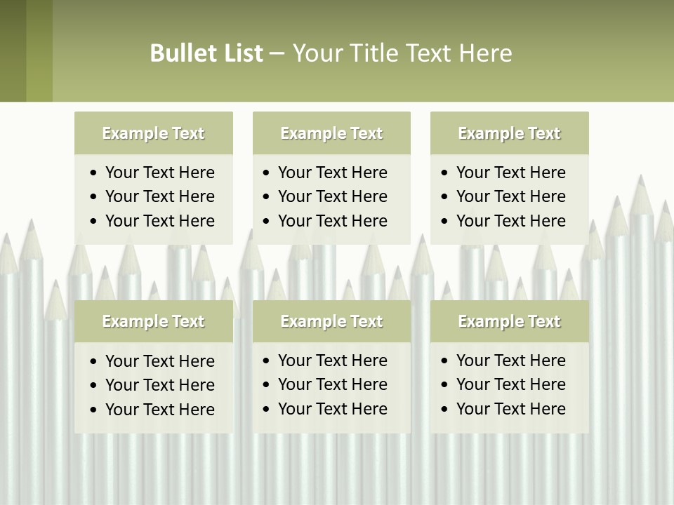 A Bunch Of Pencils Are Lined Up In A Row PowerPoint Template