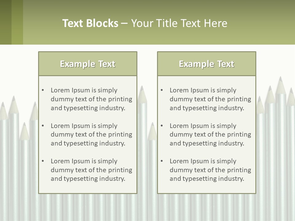 A Bunch Of Pencils Are Lined Up In A Row PowerPoint Template