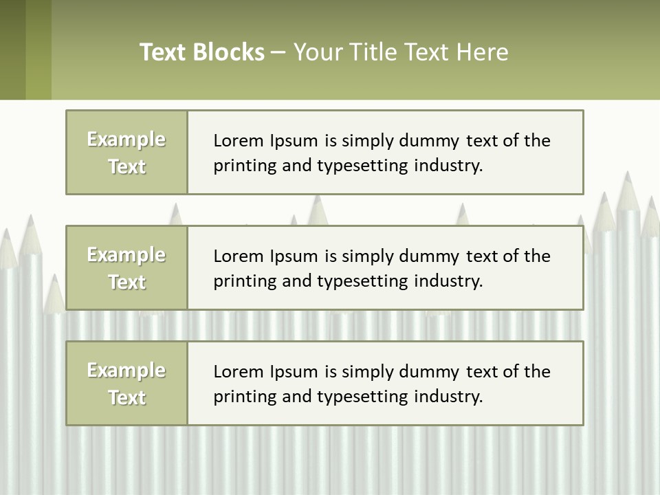 A Bunch Of Pencils Are Lined Up In A Row PowerPoint Template