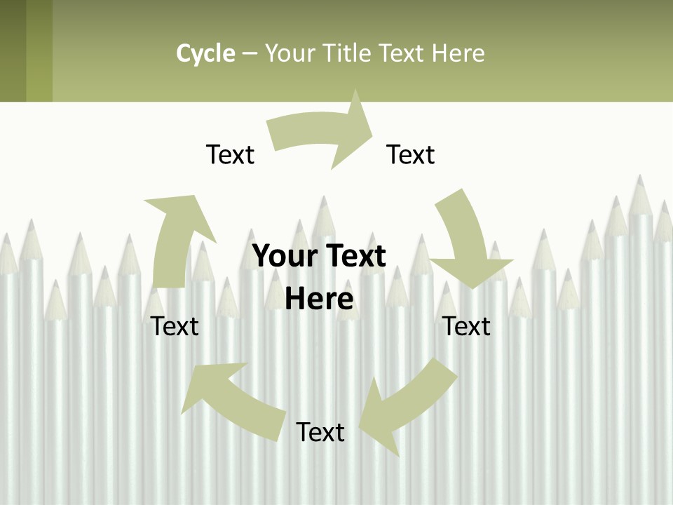 A Bunch Of Pencils Are Lined Up In A Row PowerPoint Template