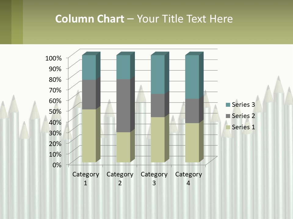 A Bunch Of Pencils Are Lined Up In A Row PowerPoint Template