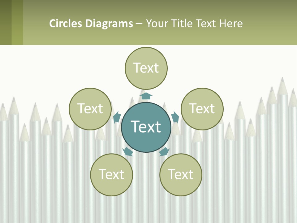 A Bunch Of Pencils Are Lined Up In A Row PowerPoint Template