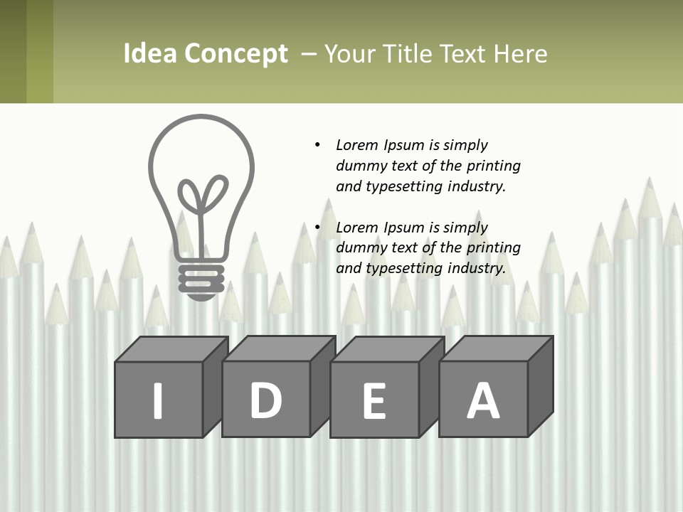 A Bunch Of Pencils Are Lined Up In A Row PowerPoint Template