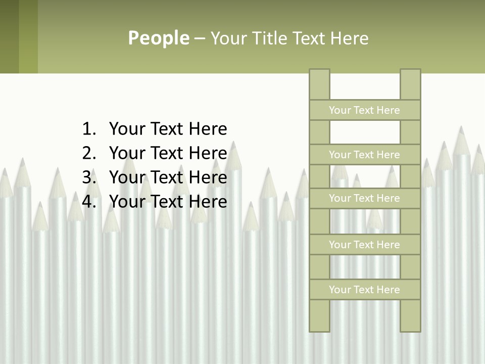 A Bunch Of Pencils Are Lined Up In A Row PowerPoint Template