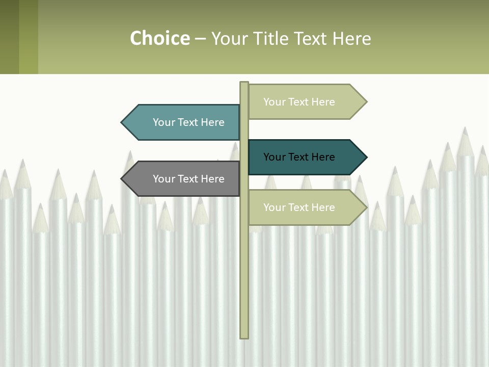 A Bunch Of Pencils Are Lined Up In A Row PowerPoint Template