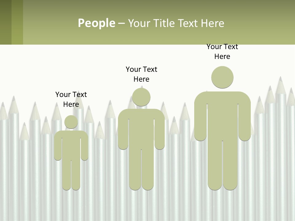 A Bunch Of Pencils Are Lined Up In A Row PowerPoint Template