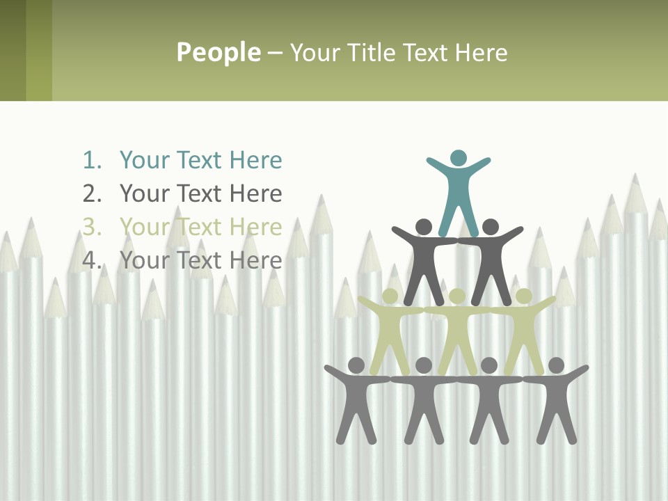 A Bunch Of Pencils Are Lined Up In A Row PowerPoint Template