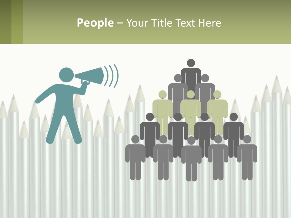 A Bunch Of Pencils Are Lined Up In A Row PowerPoint Template