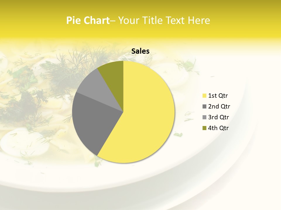 A Plate Of Pasta With Parsley On Top Of It PowerPoint Template