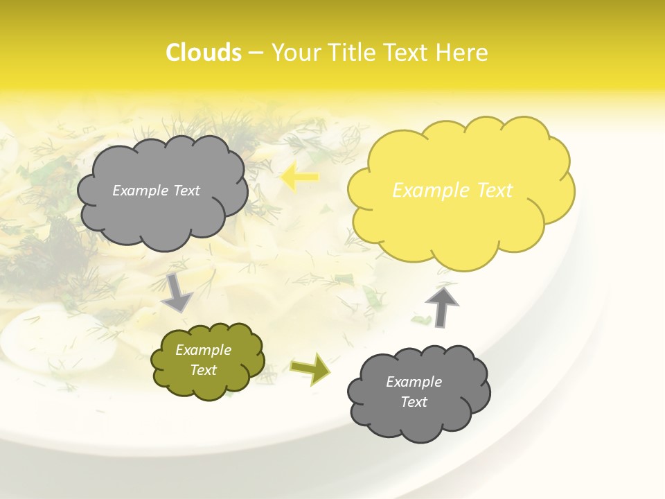 A Plate Of Pasta With Parsley On Top Of It PowerPoint Template
