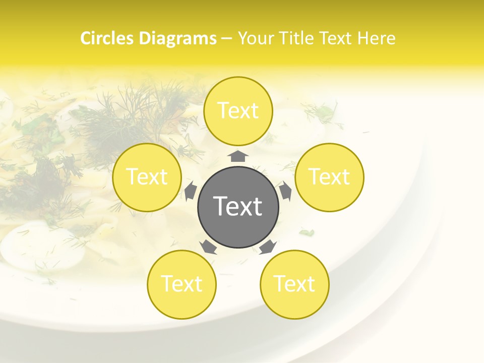 A Plate Of Pasta With Parsley On Top Of It PowerPoint Template