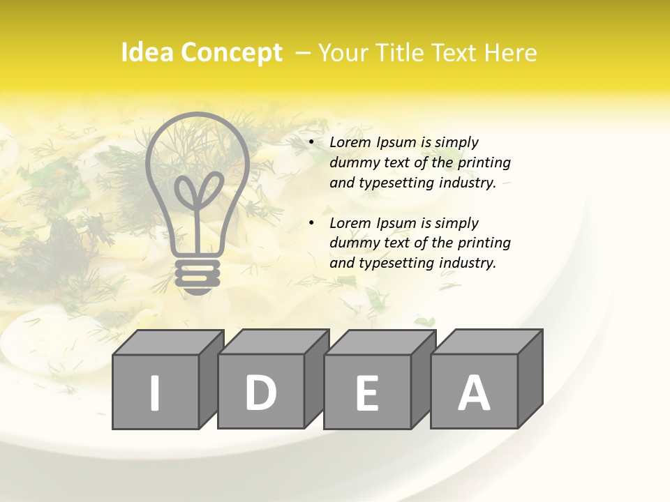 A Plate Of Pasta With Parsley On Top Of It PowerPoint Template