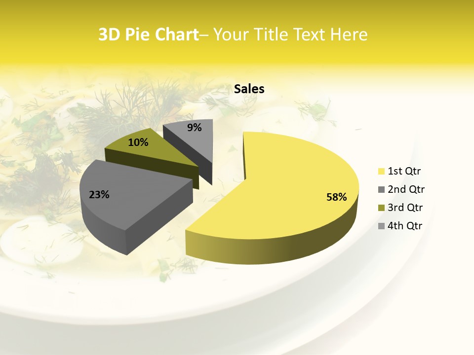 A Plate Of Pasta With Parsley On Top Of It PowerPoint Template
