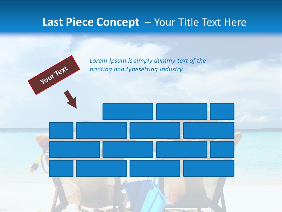 Two People Sitting In Chairs On A Beach PowerPoint Template