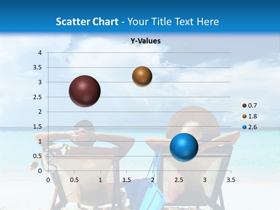 Two People Sitting In Chairs On A Beach PowerPoint Template