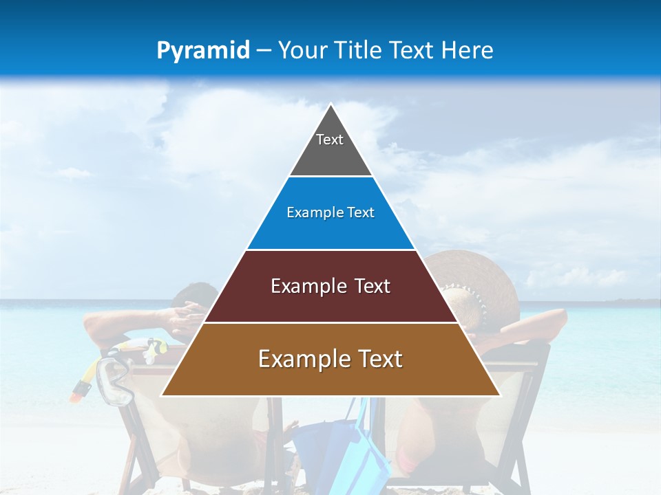 Two People Sitting In Chairs On A Beach PowerPoint Template