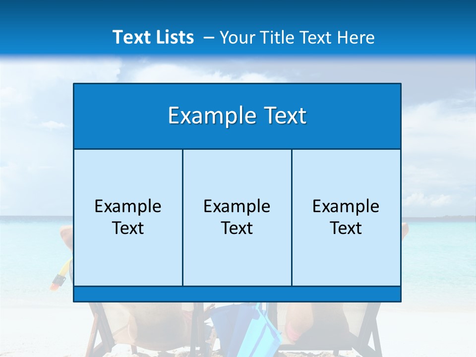 Two People Sitting In Chairs On A Beach PowerPoint Template