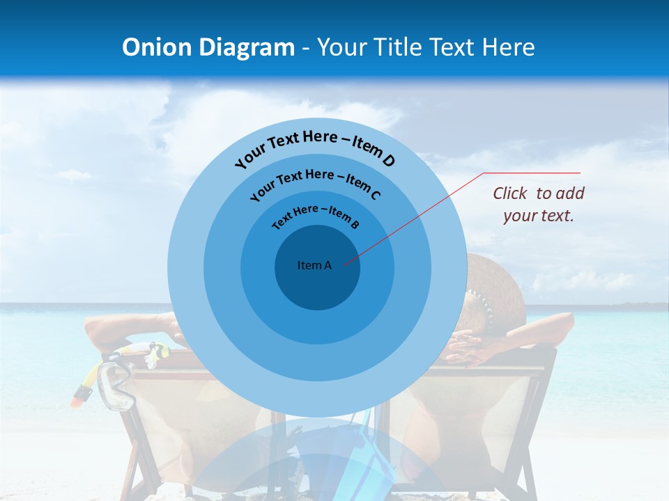Two People Sitting In Chairs On A Beach PowerPoint Template