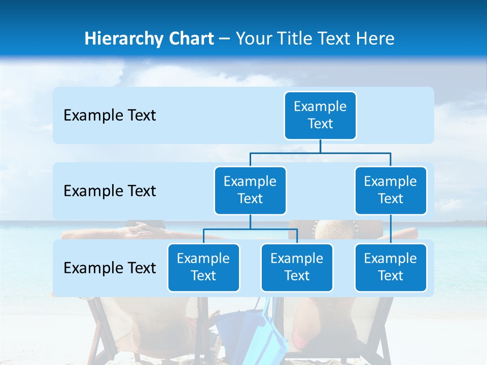 Two People Sitting In Chairs On A Beach PowerPoint Template