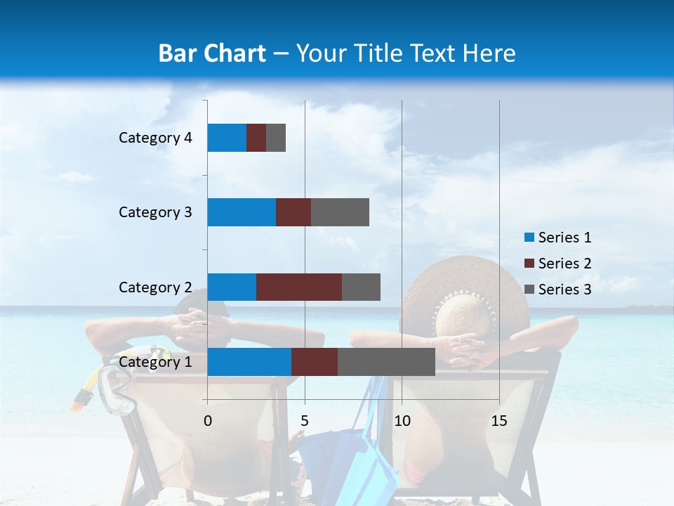 Two People Sitting In Chairs On A Beach PowerPoint Template