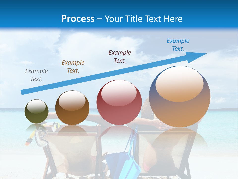 Two People Sitting In Chairs On A Beach PowerPoint Template