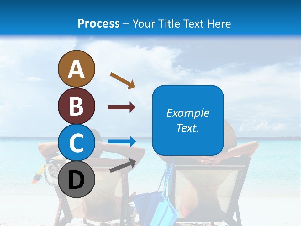 Two People Sitting In Chairs On A Beach PowerPoint Template