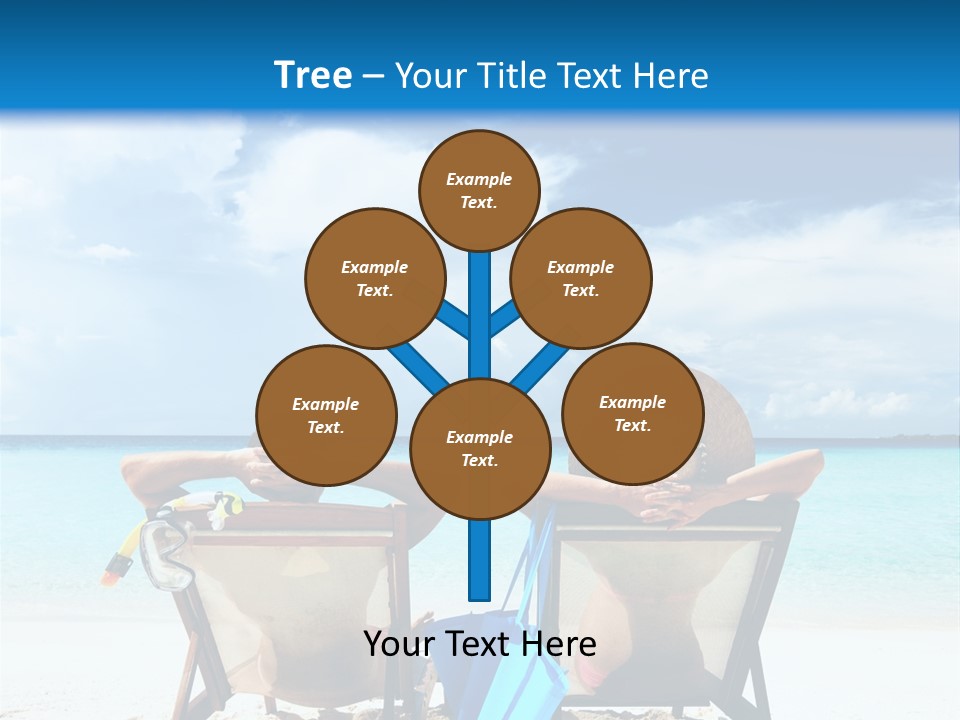 Two People Sitting In Chairs On A Beach PowerPoint Template