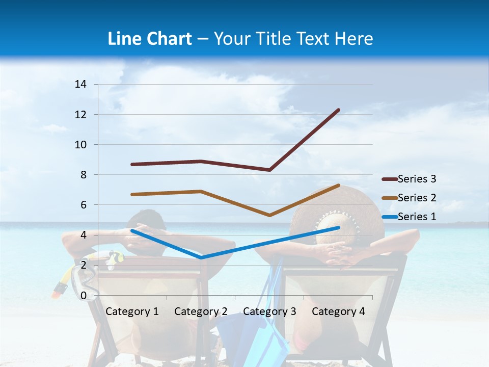 Two People Sitting In Chairs On A Beach PowerPoint Template